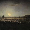 Jean-François Millet - The Sheepfold, Moonlight